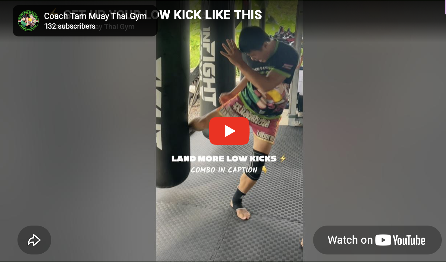 SET UP YOUR LOW KICK LIKE THIS